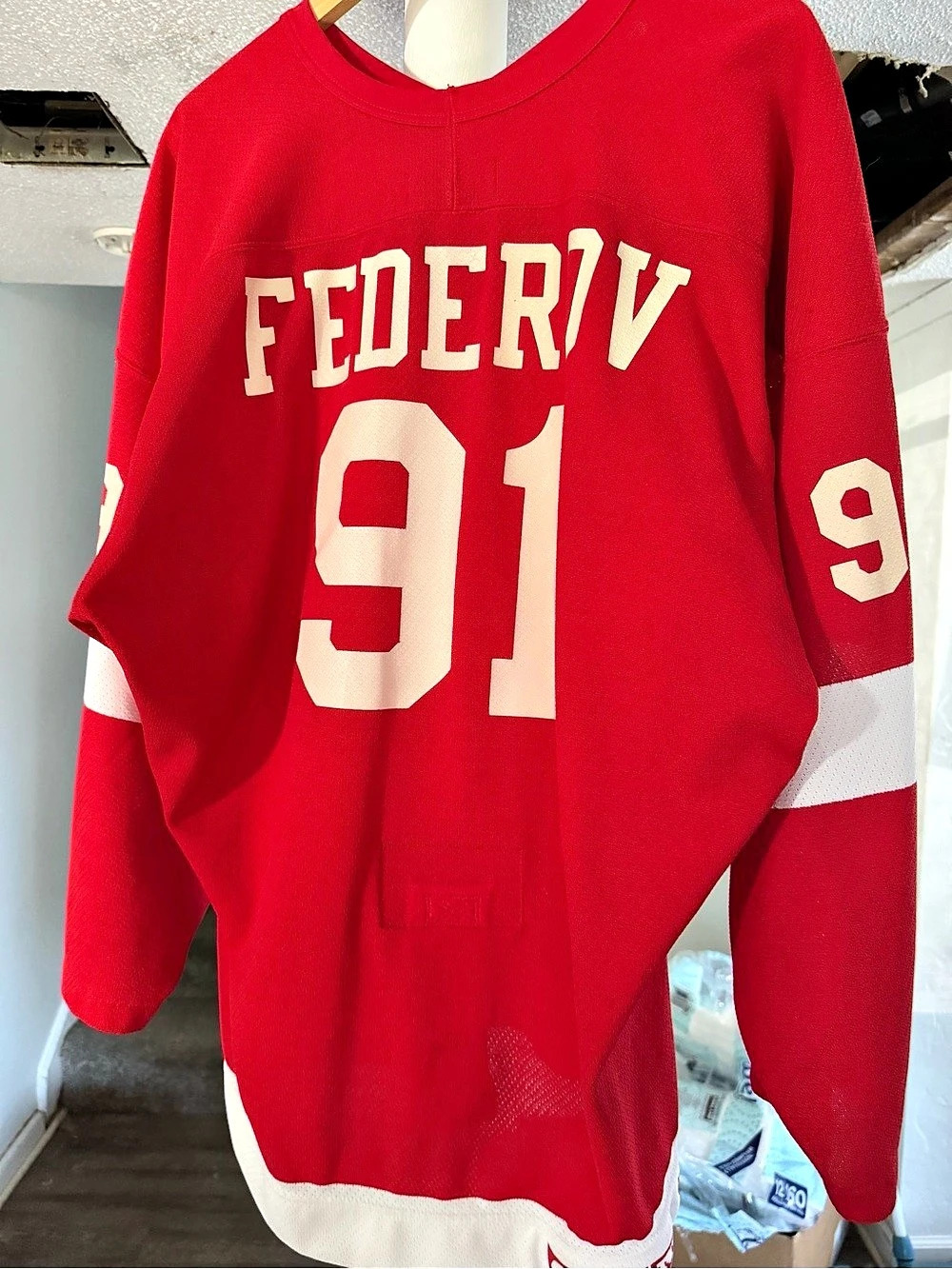 Vintage On Ice CCM Detroit Red Wings Sergei Fedorov #91 Vintage Hockey Jersey